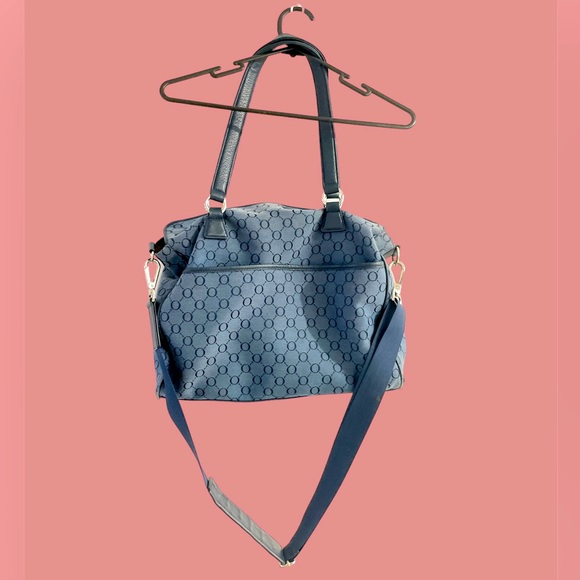 Oroton Handbags - Oroton Signature O Blue Nappy Bag